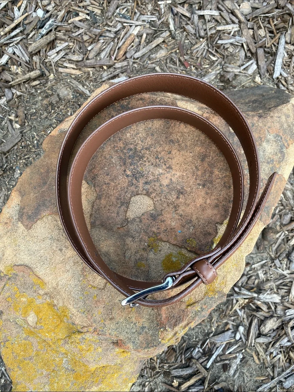 J. Crew Brown 100% Leather  Classic Dress Belt